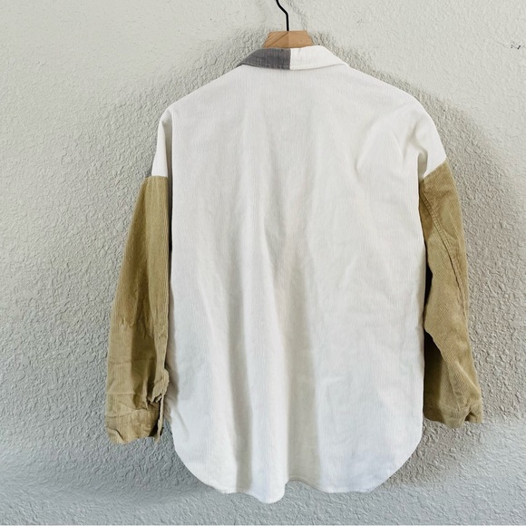 ACOA Corduroy Colorblock Oversized Shirt / Shacket - Picture 3 of 13